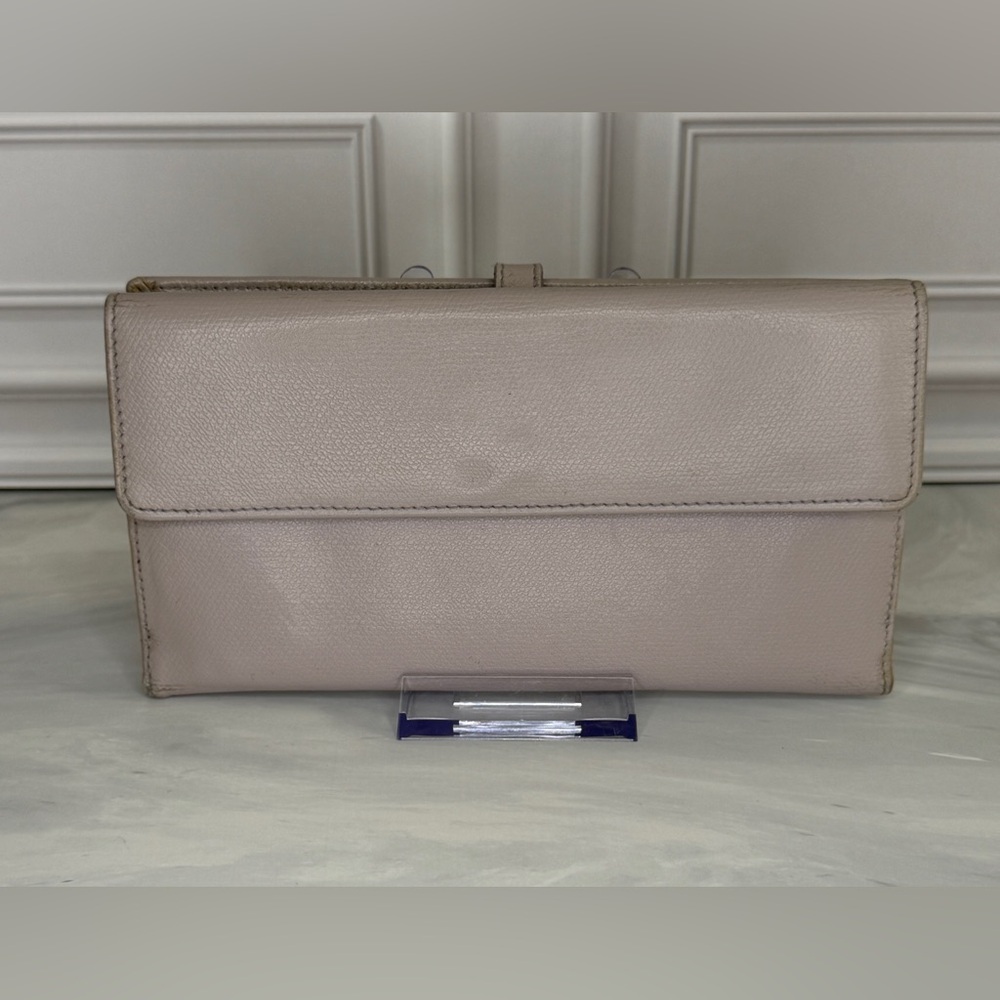 Chanel Long Wallet Light Gray Lilac Leather CC Snap Closure | Dust Bag/Shpg Bag - Picture 3 of 9